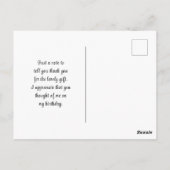 Vielen Dank Orchid Floral Postcard Postkarte (Rückseite)