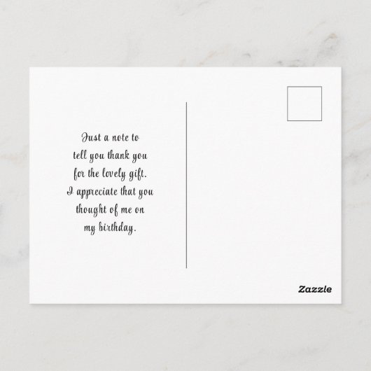 Vielen Dank Orchid Floral Postcard Postkarte (Rückseite)