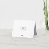 Vielen Dank Orchids und Blasen Dankeskarte (Rückseite)