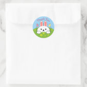 Vielen Dank, Ostern Bunny Rabbit Runder Aufkleber (Tasche)