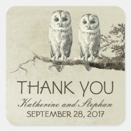 Vielen Dank, OWLS Aufkleber für Ihre Gastgeschenke