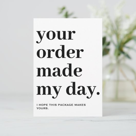 Vielen Dank Packungsbeilage Dankeskarte (Stehend Vorderseite)