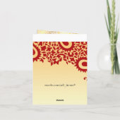 Vielen Dank Paisleys Elegante Indian Folded Card Dankeskarte (Rückseite)