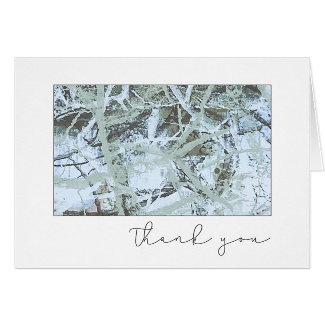 Vielen Dank, Pale Green Abstrakt Art (Vorderseite (Horizontal))