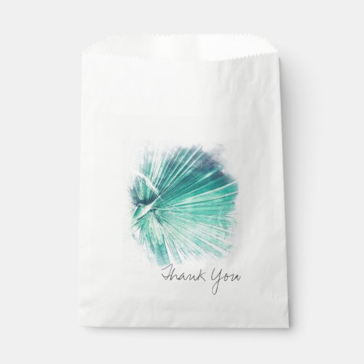 Vielen Dank, Pale Green Palm Tree Leaf Gevor Bag Geschenktütchen (Vorderseite)