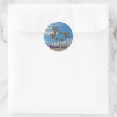 Vielen Dank Palm Tree Blue Sky General Wertschätzu Runder Aufkleber (Tasche)