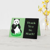 Vielen Dank! Panda Green und Black Greeting Karte (Gelbe Blume)