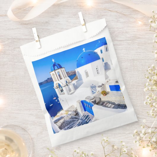 Vielen Dank Papiertüte Oia Santorini Geschenktütchen (Ausgeschnitten)