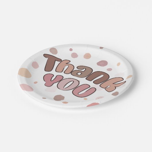 Vielen Dank Pappteller (Schrägansicht)