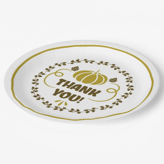 Vielen Dank Pappteller (Schrägansicht)