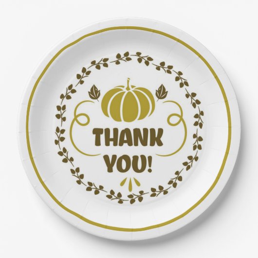 Vielen Dank Pappteller (Vorderseite)