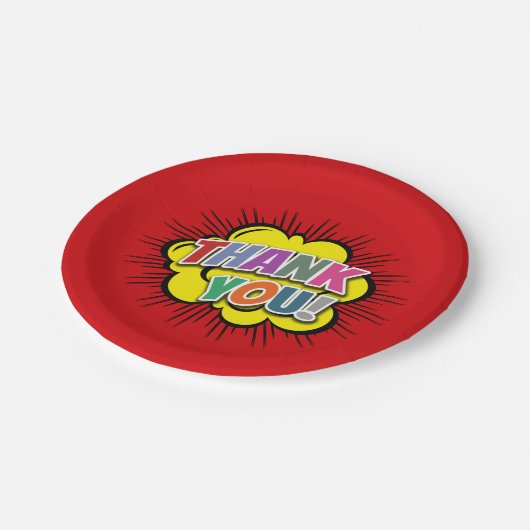 Vielen Dank Pappteller (Schrägansicht)