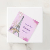 Vielen Dank, Paris Eiffel Tower Pink Quinceanera Geschenkanhänger (Beispiel)