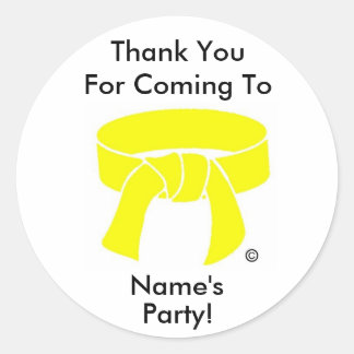 Vielen Dank Party Sticker Martial Arts gelben Brau