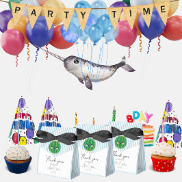 Vielen Dank Pastellstreifen lächelnd Wassermelone  Geschenkschachtel