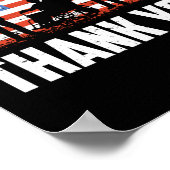 Vielen Dank, Patriotic American Flag Poster (Ecke)