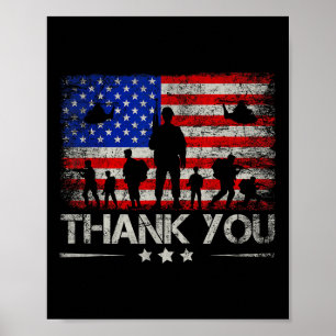 Vielen Dank Patriotic Gedenktag 4. Juli USA F Poster