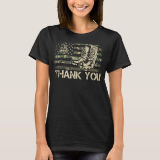 Vielen Dank Patriotic Proud Veteran Camouflage Ame T-Shirt
