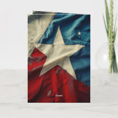 Vielen Dank Patriotic Red White Blue Lone Star Karte (Rückseite)