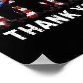 Vielen Dank Patriotic Shirts Gedenktag 4. Juli Poster (Ecke)