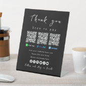 Vielen Dank Paypal Cash App Venmo Black Sockelschild (In SItu)