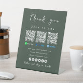 Vielen Dank Paypal Cash App Venmo Forest Green Sockelschild (In SItu)