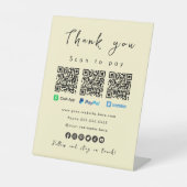 Vielen Dank Paypal Cash App Venmo Soft Groovy Sockelschild (Vorderseite)