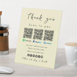 Vielen Dank Paypal Cash App Venmo Soft Groovy Sockelschild