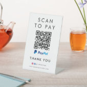 Vielen Dank Paypal Modern Scan zu bezahlen QR Code Sockelschild (In SItu)