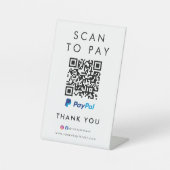 Vielen Dank Paypal Modern Scan zu bezahlen QR Code Sockelschild (Vorderseite)