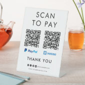 Vielen Dank Paypal Venmo Scan zu bezahlen QR Code Sockelschild (In Situ)