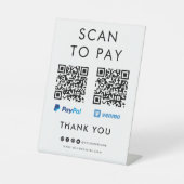 Vielen Dank Paypal Venmo Scan zu bezahlen QR Code  Sockelschild (Vorderseite)