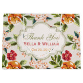 Vielen Dank - Personalisiert Elegant Stilvoll flor Große Geschenktüte (Vorderseite)