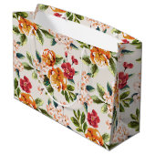 Vielen Dank - Personalisiert Elegant Stilvoll flor Große Geschenktüte (Rückseite Schrägansicht)