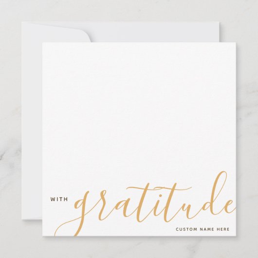 Vielen Dank, Personalisiert, gelb Mitteilungskarte (Vorderseite)