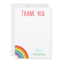 Vielen Dank Personalisiert Rainbow Kids Party