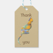 Vielen Dank Pet Sitter Farbe Block Katzenkatze Geschenkanhänger (Vorderseite)