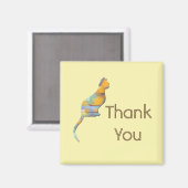 Vielen Dank Pet Sitter Kätzchen Farbblock Sitzen K Magnet (Vorderseite/Rückseite)