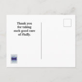 Vielen Dank Pet Sitter Red Swirl Tierpaw Print Postkarte (Rückseite)