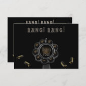 Vielen Dank, Pewter Gun Barrel Einladung (Vorne/Hinten)