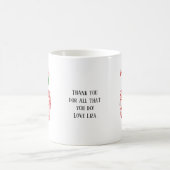Vielen Dank phantastisch Lehrer Rot Wort Kunst Apf Kaffeetasse (Mittel)
