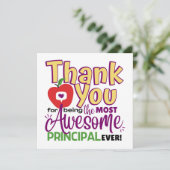 Vielen Dank Phantastisch Principal Karte (Stehend Vorderseite)