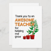 Vielen Dank Phantastisch Teacher Dankeskarte (Vorne/Hinten)