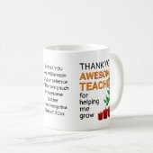 Vielen Dank Phantastisch Teacher Kaffeetasse (VorderseiteRechts)