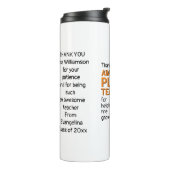 Vielen Dank Phantastisch Teacher Thermosbecher (Nach links gedreht)