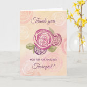 Vielen Dank Phantastisch Therapeut Wasserfarbe Ros Karte (Gelbe Blume)