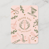 Vielen Dank Pink Baking & Cooking Utensil Bäckerei Begleitkarte (Rückseite)