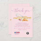 Vielen Dank Pink Baking & Cooking Utensil Bäckerei Dankeskarte (Vorne/Hinten)