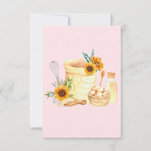 Vielen Dank Pink Baking & Cooking Utensil Bäckerei Dankeskarte (Rückseite)