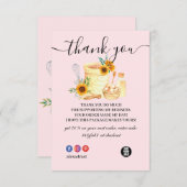 Vielen Dank Pink Baking & Cooking Utensil Bäckerei Dankeskarte (Vorne/Hinten)